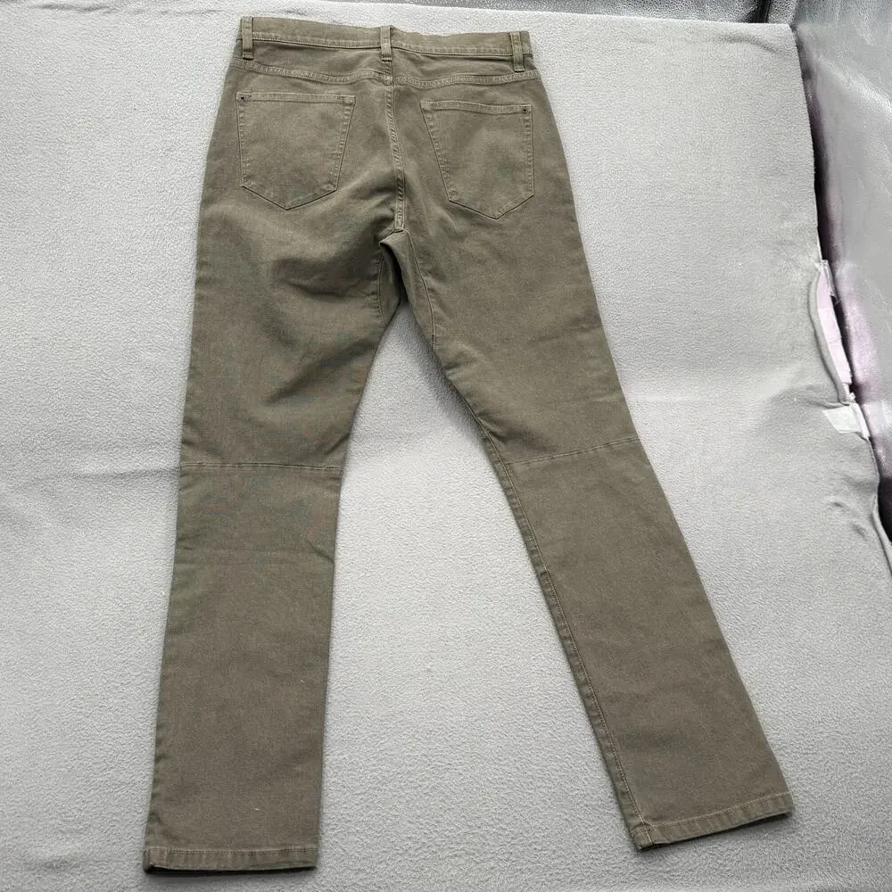Proof Jeans Mens 30x32 Green Olive Slim Straight Stretch TruTemp 365 Zip Fly - Picture 2 of 9